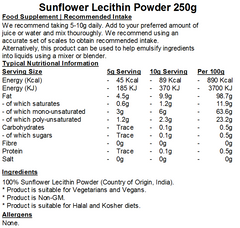 Sunflower Lecithin Powder