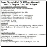 Super Strength Omega 3 Fish Oil 1000mg & Co-Enzyme Q10 10mg Softgels