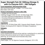 Super Strength Omega 3 Fish Oil 1000mg & Co-Enzyme Q10 10mg Softgels