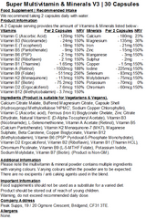 Super Multivitamins & Minerals Capsules V3 (Pure)