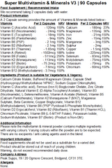 Super Multivitamins & Minerals Capsules V3 (Pure)