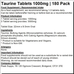 Taurine Tablets 1000mg