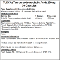 TUDCA 250mg Capsules