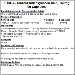 TUDCA 250mg Capsules