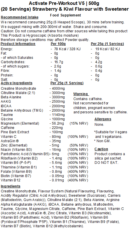Activate Pre Workout v5