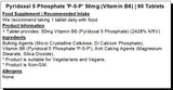 Peak Supps Vitamin B6 (Pyridoxal 5 Phosphate 'P5P') Tablets