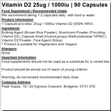 Vitamin D2 25ug / 1000iu Capsules