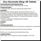 Zinc Gluconate 25mg Tablets