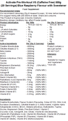 Activate Pre Workout v5 (Caffeine & Stimulant Free)
