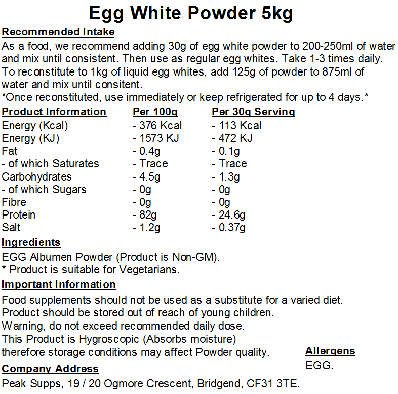 Egg White Powder