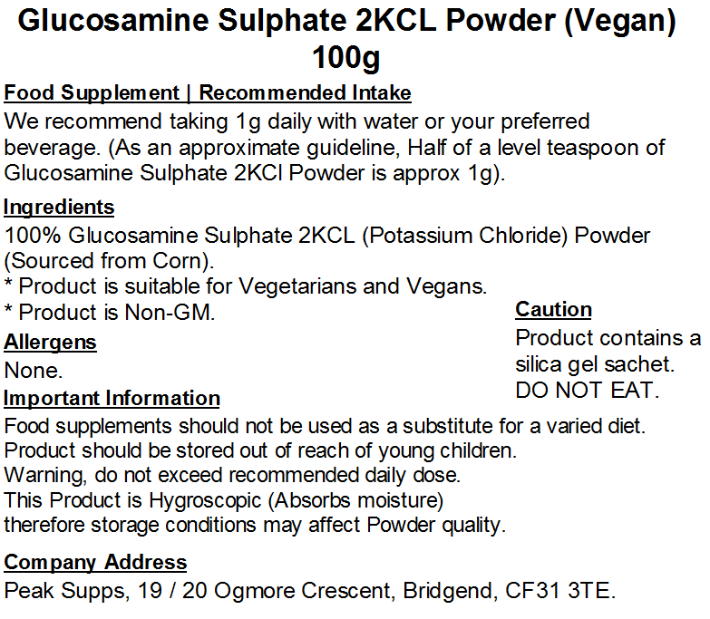 Glucosamine Sulphate 2KCl Powder