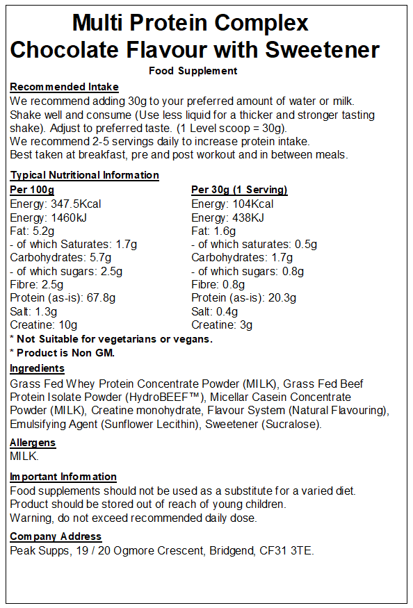 Multi Protein Complex Powder