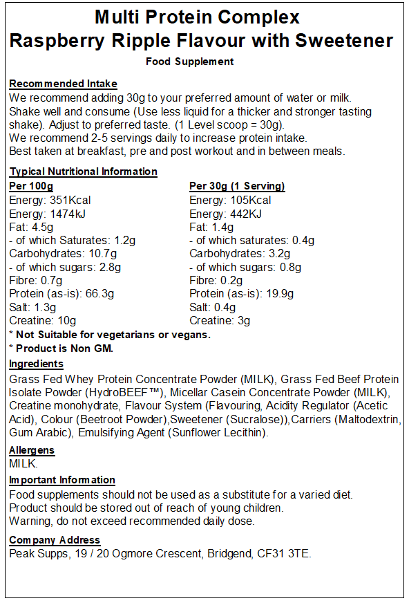 Multi Protein Complex Powder