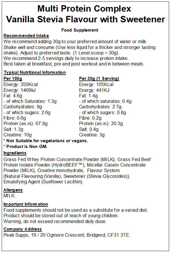 Multi Protein Complex Powder