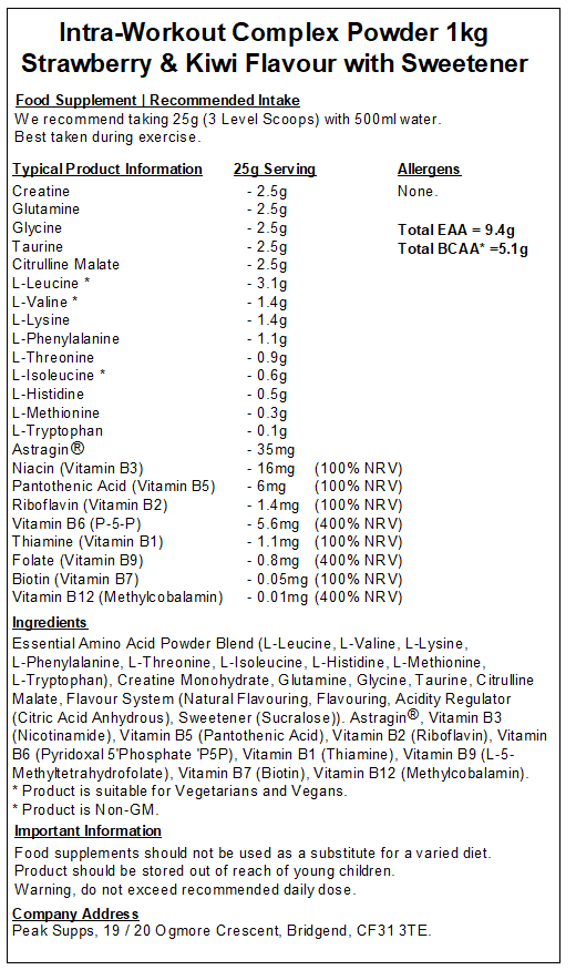 Intra Workout Powder