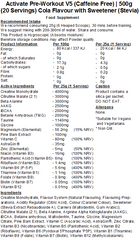 Activate Pre Workout v5 (Caffeine & Stimulant Free)