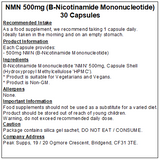 NMN 500mg (B-Nicotinamide Mononucleotide) Capsules