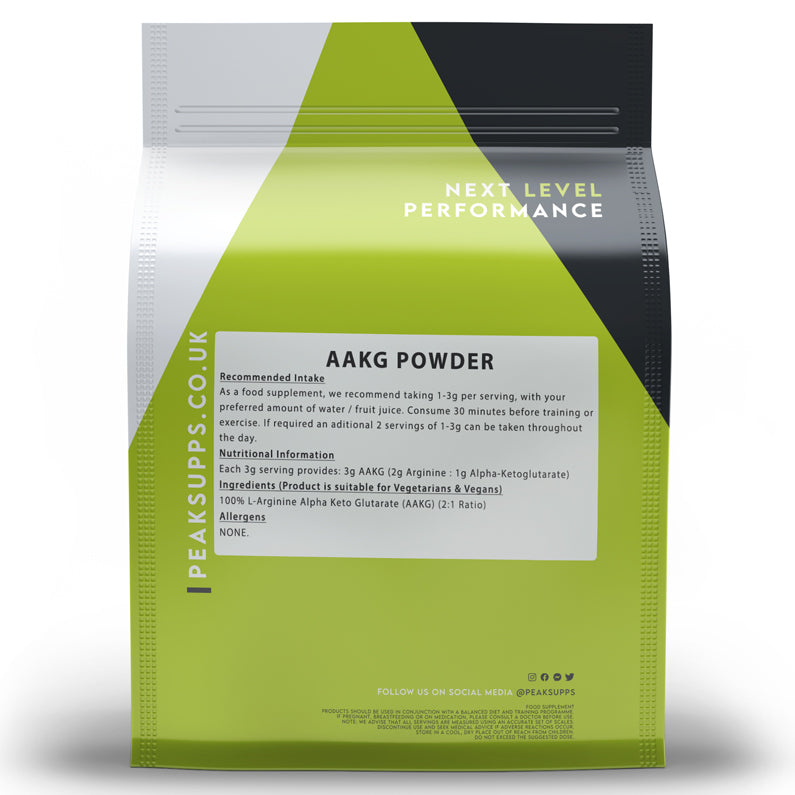 Peak Supps AAKG Arginine Alpha Ketoglutarate (2:1) Powder