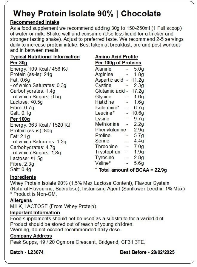 Whey Protein Isolate 90%