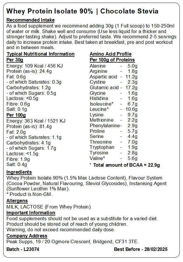 Whey Protein Isolate 90%