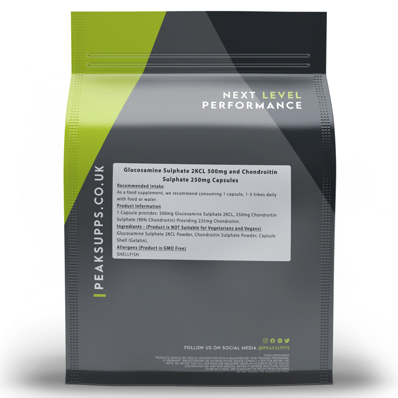 Peak Supps Glucosamine and Chondroitin Capsules