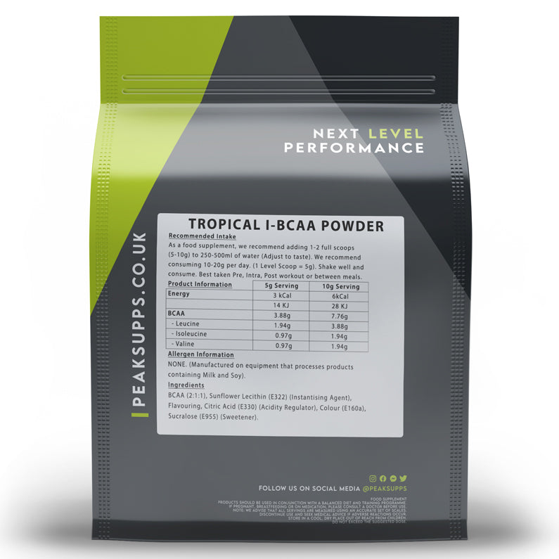 Peak Supps I-BCAA Powder - Tropical Flavour