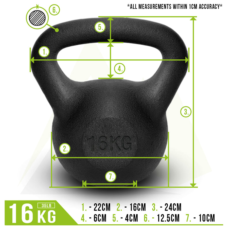 Peak Supps Kettlebells - Cast Iron - 16KG