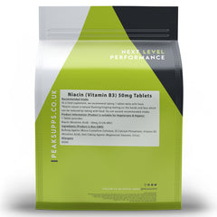 Peak Supps Niacin Tablets 50mg (Vitamin B3)