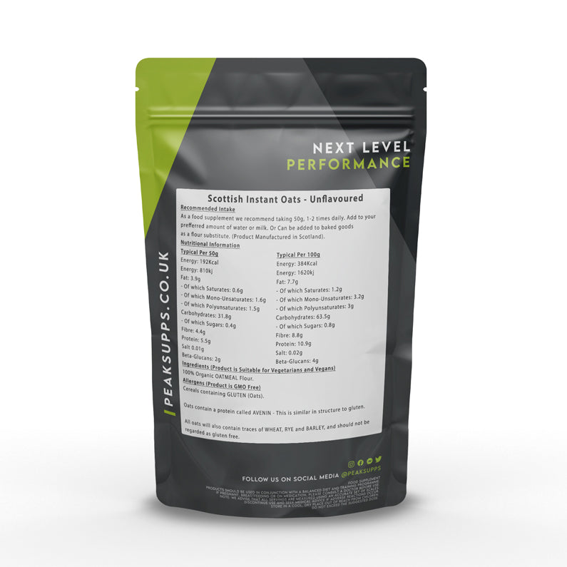 Peak Supps Scottish Instant Oats (Oatmeal Flour) Powder