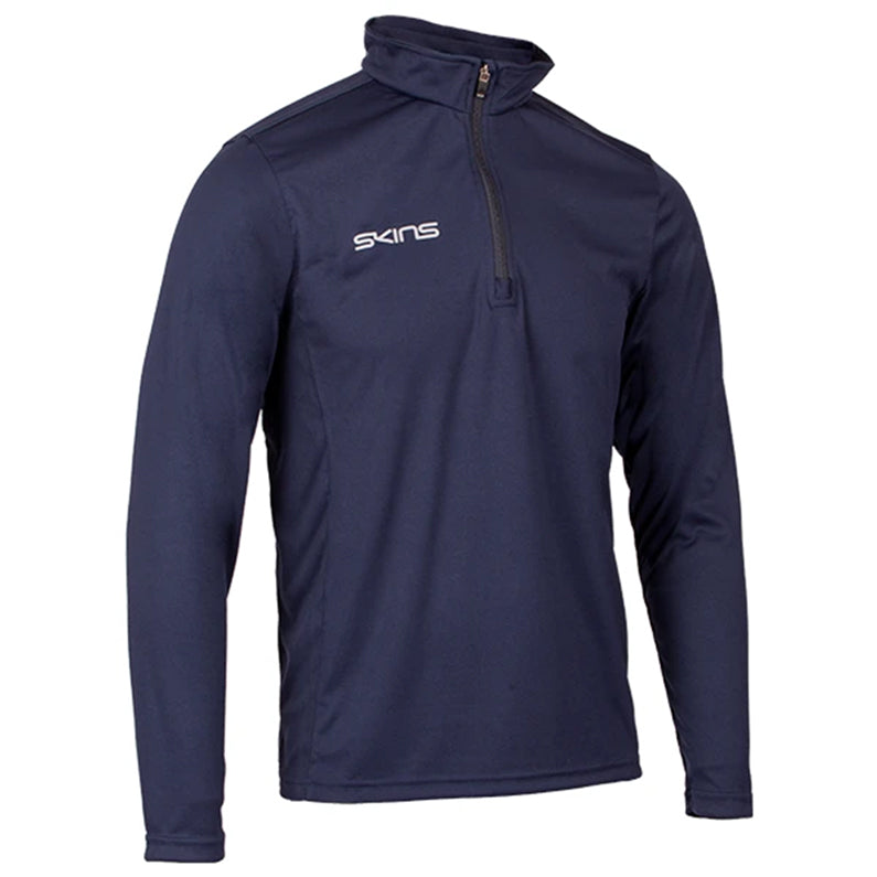 Skins 1/4 Zip Long Sleeve Tech Top - Mens - Navy