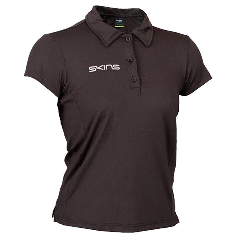 Skins Short Sleeve Polo Shirt - Womens - Black