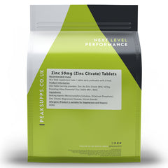 Peak Supps Zinc Citrate 50mg Tablets
