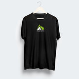Peak Supps black basic unisex T-shirt with white and green logo